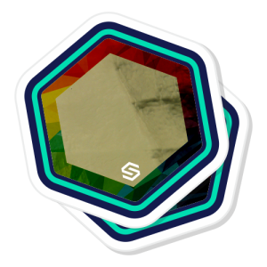 Mirror gold stickers product icon