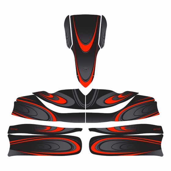 McLaren Fluorescent Red Kart Graphics Kit