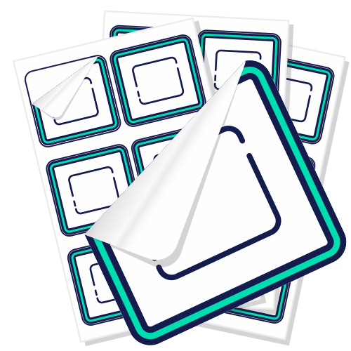 Rounded corner labels product icon