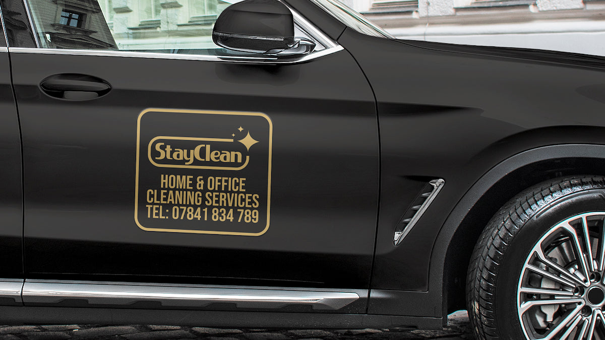 StayClean Home cleaning magnetic car sign