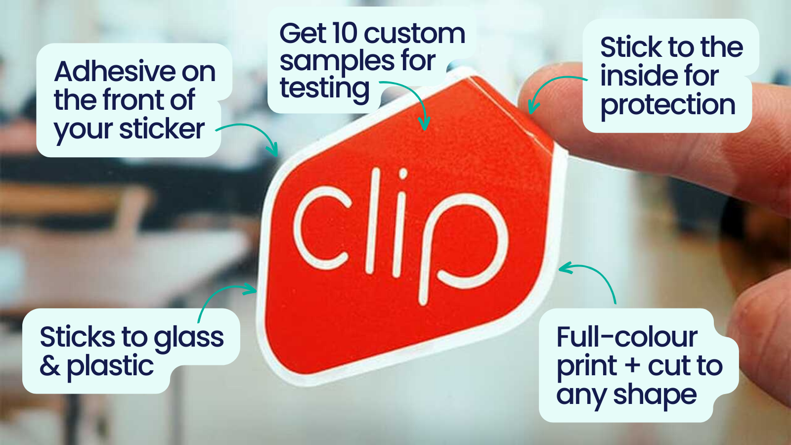 What are front-adhesive samples