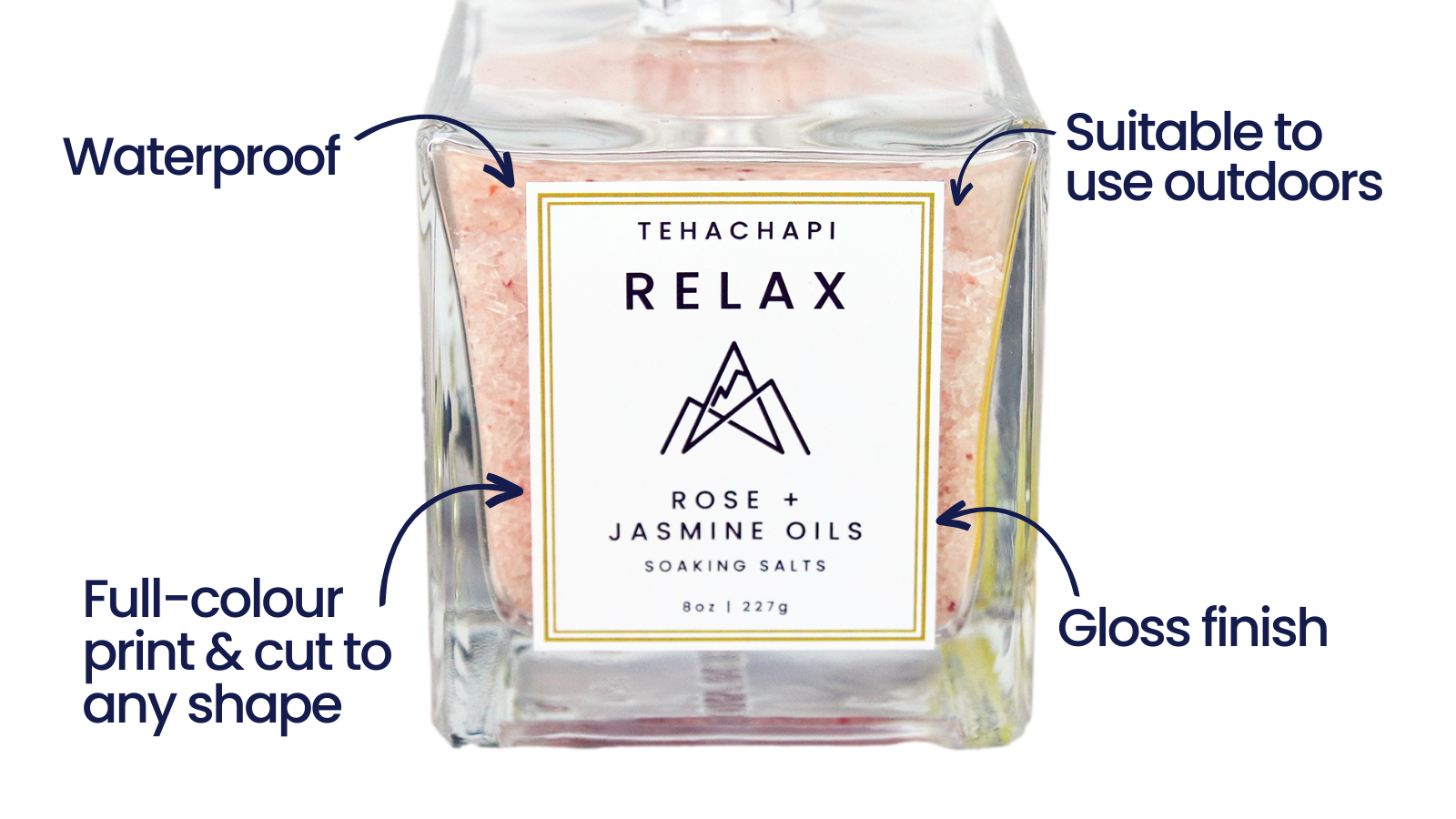 What is a white vinyl sticker?