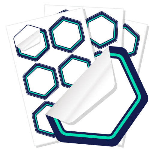 White vinyl sheet labels product icon