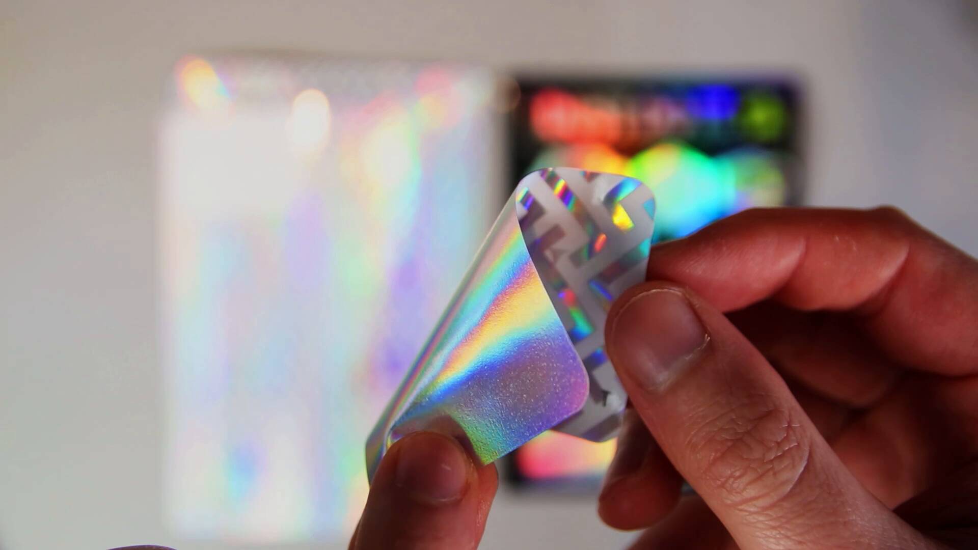 A short video showing what holographic labels are