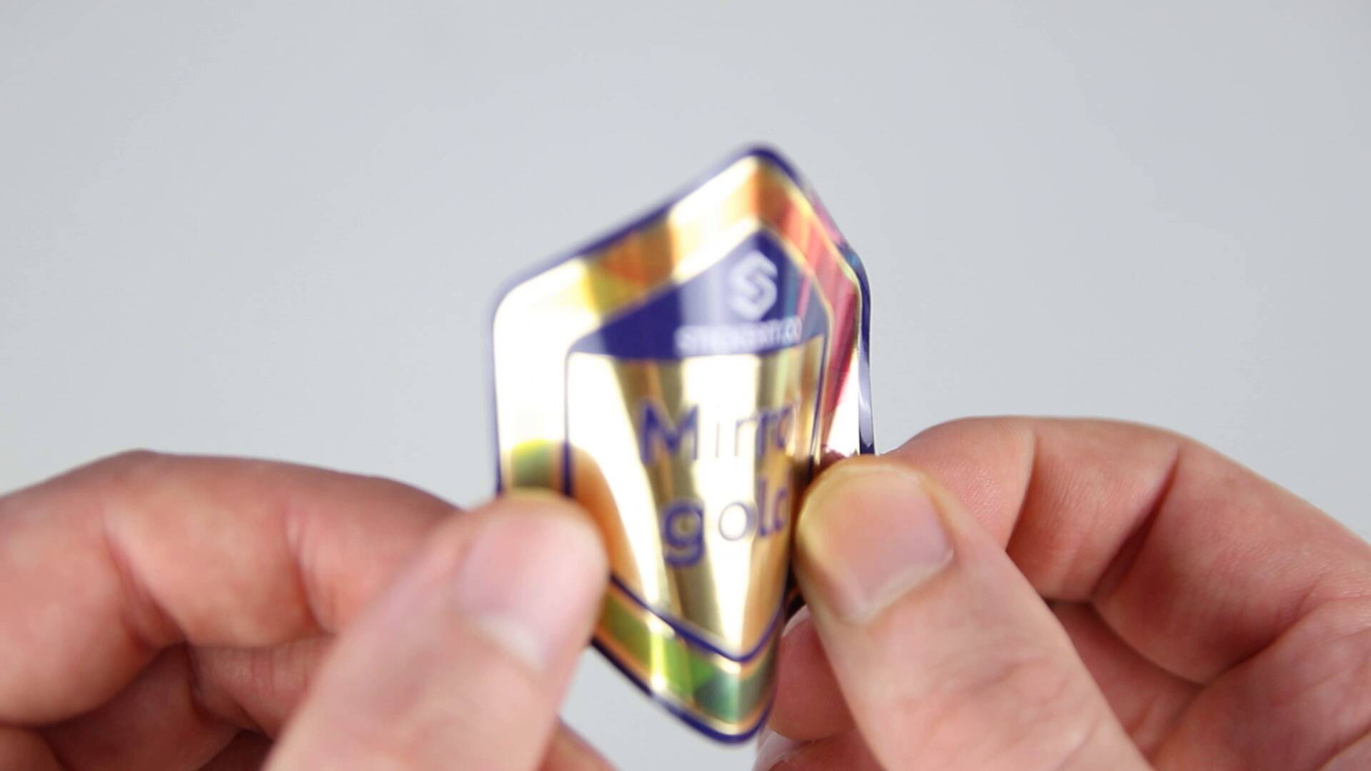 A short video showing what mirror gold stickers are