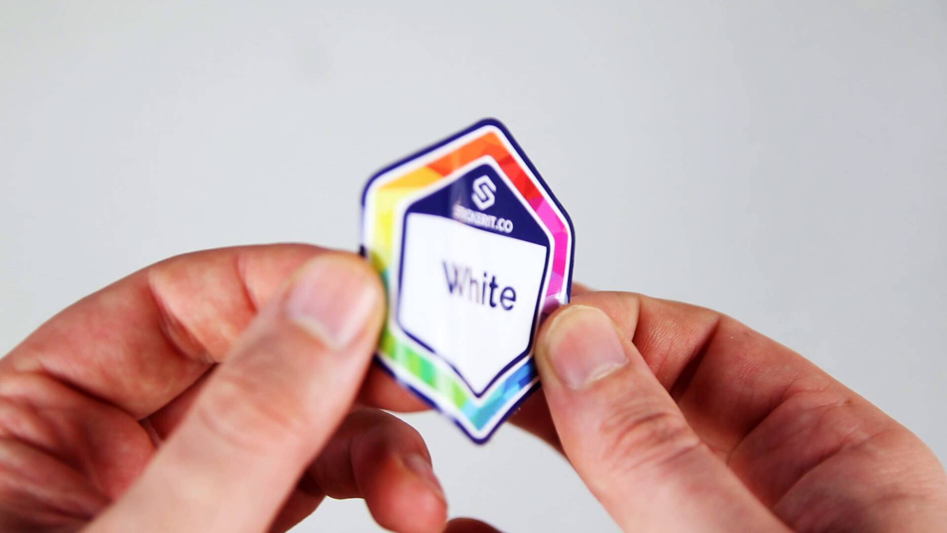 A short video showing what white vinyl stickers are