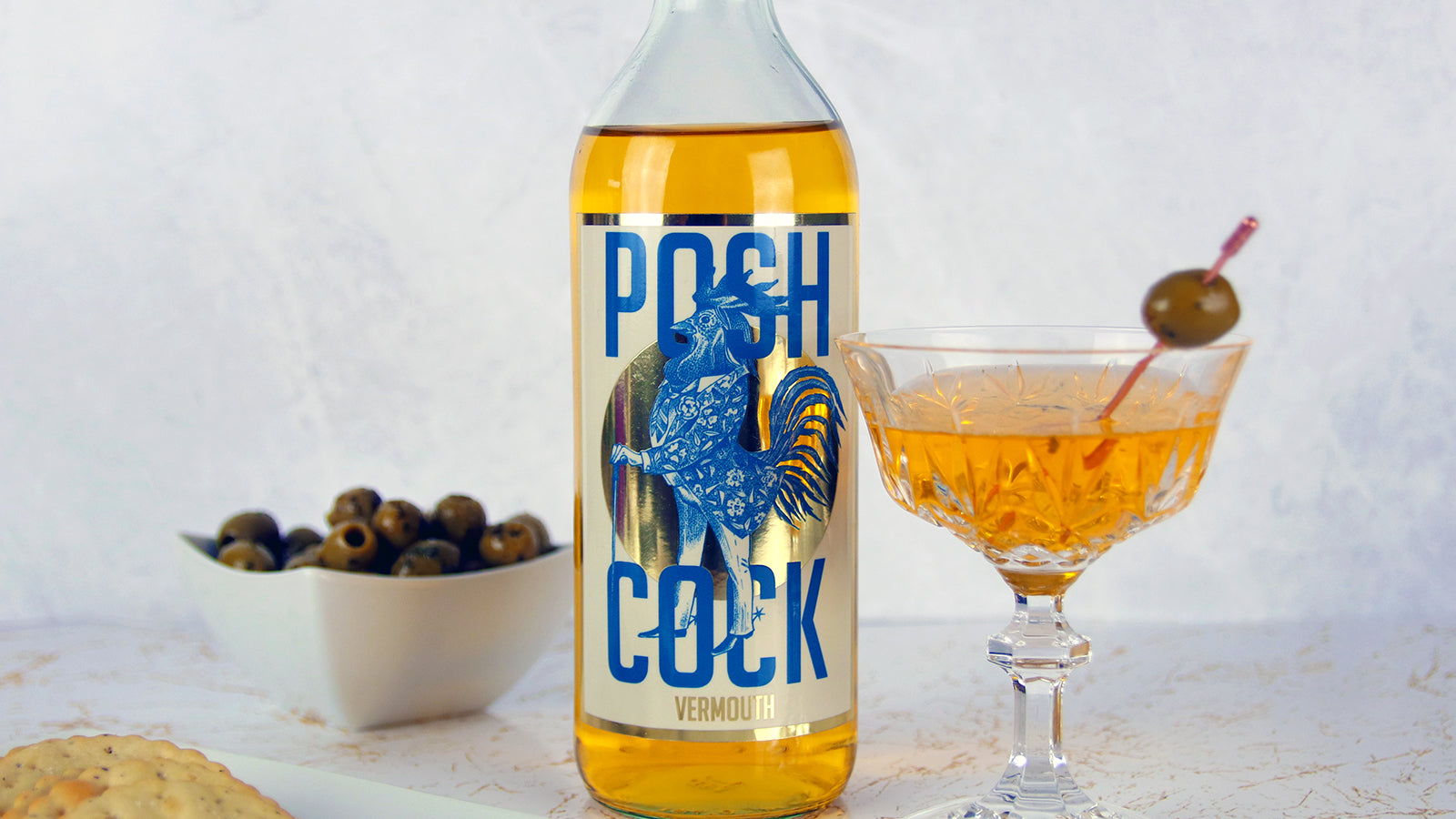 Rectangle mirror gold sticker with posh chicken design