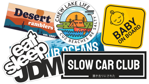 Rear window stickers