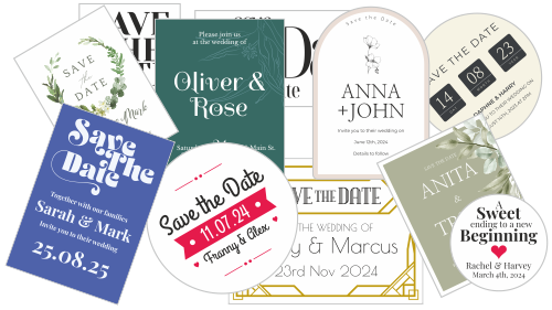 Save the date stickers