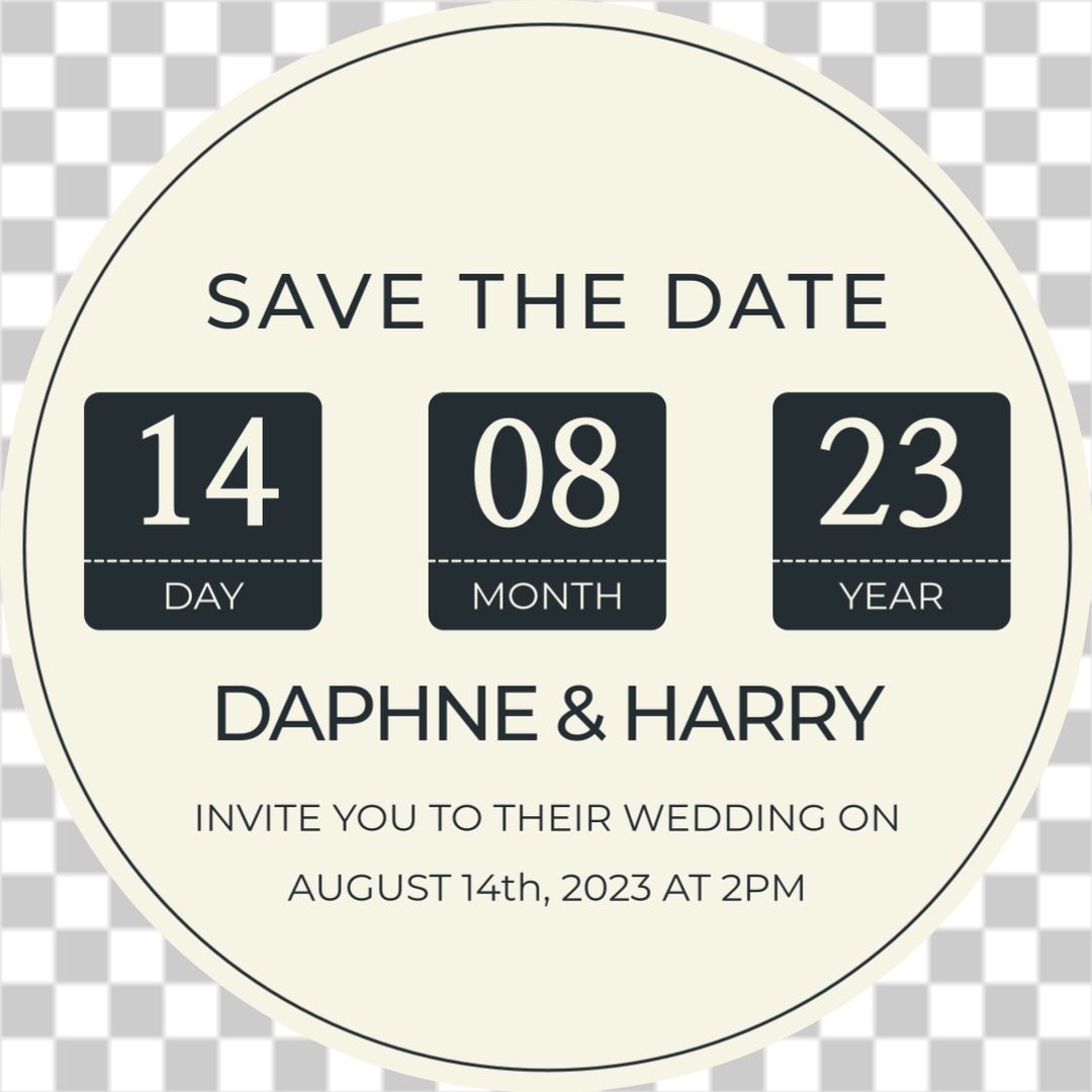 calendar save the date circle
