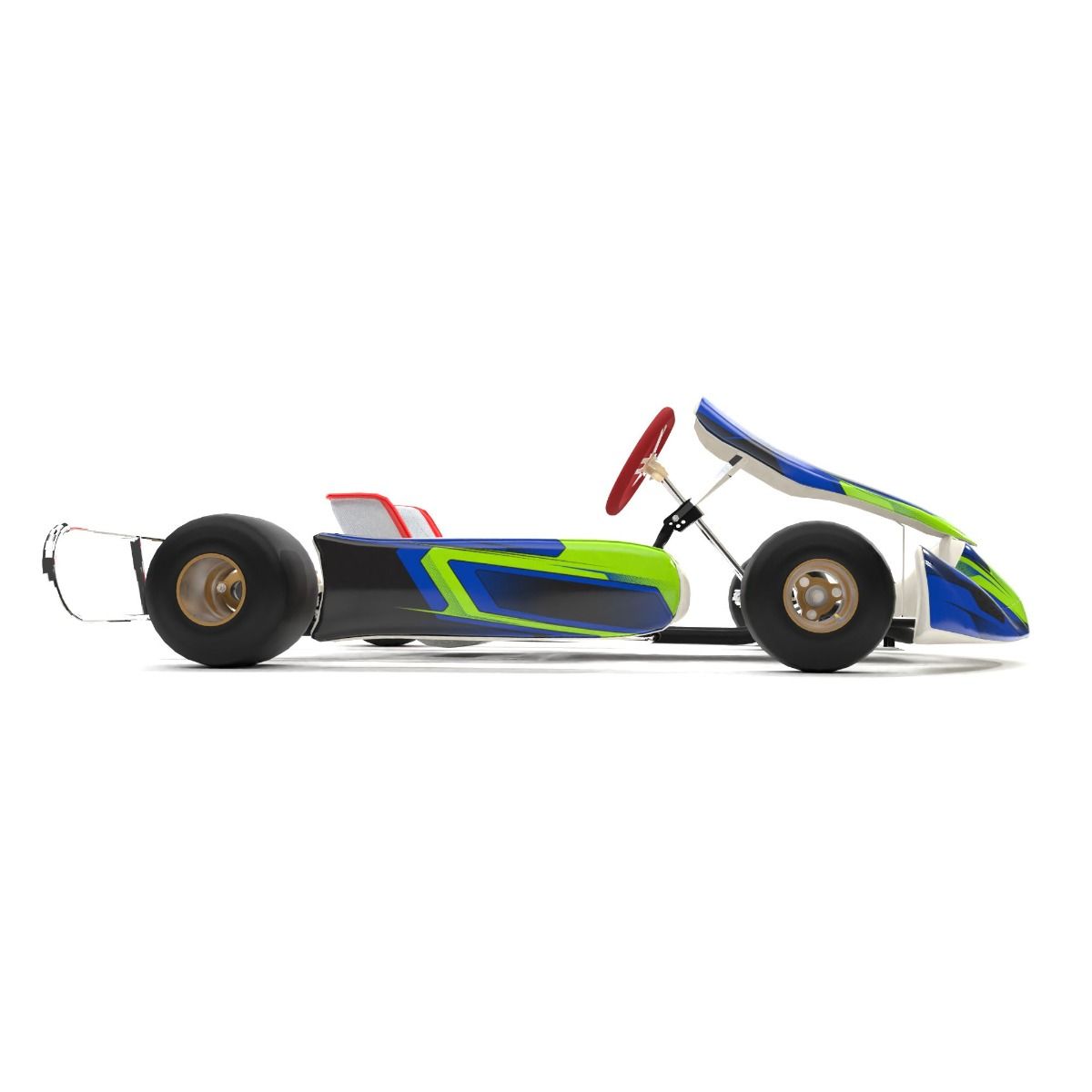 Xeon Blue Kart Graphics Kit Side View