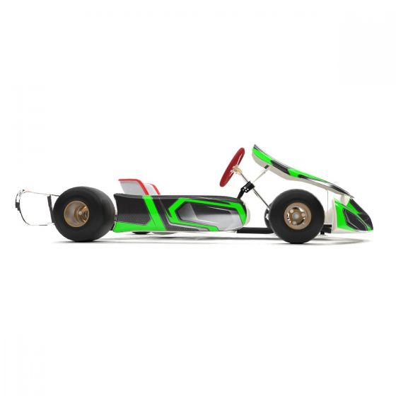 Force Flourescent Green Kart Graphics Kit Side View