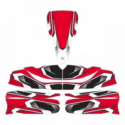 Meteor Red Kart Graphics Kit Side View