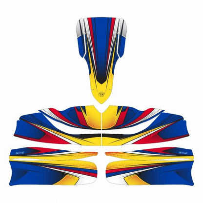 Silverstone Blue Kart Graphics Kit Side View