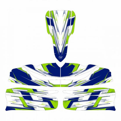 The One Blue Kart Graphics Kit Side View