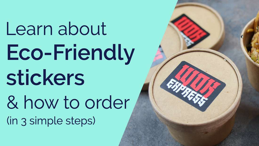 A video explaining what eco-friendly white stickers are and how to order them