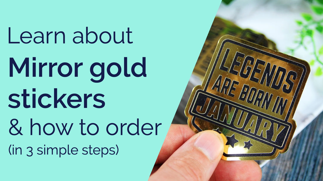 A video explaining what mirror gold stickers are and how to order them