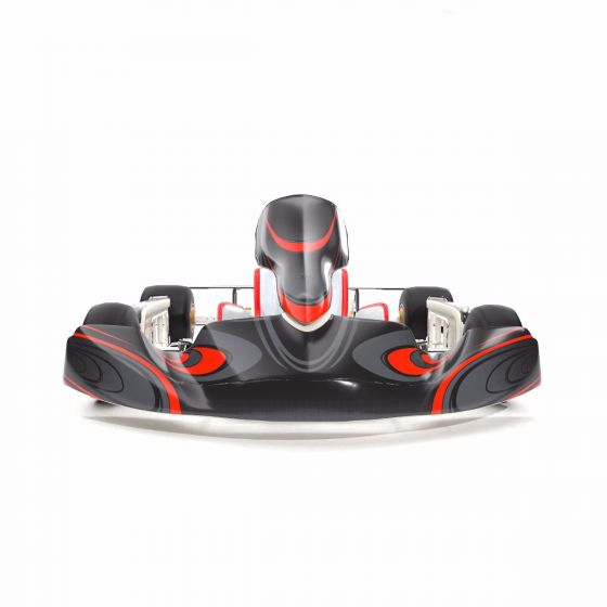 McLaren Fluorescent Red Kart Graphics Kit Front Low View