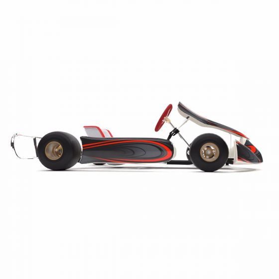 McLaren Fluorescent Red Kart Graphics Kit Side View