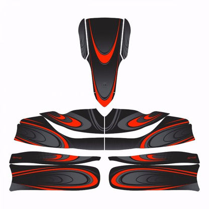 McLaren Fluorescent Red Kart Graphics Kit