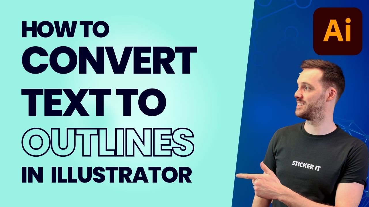 thumbnail for how to convert text into outlines in adobe illustrator