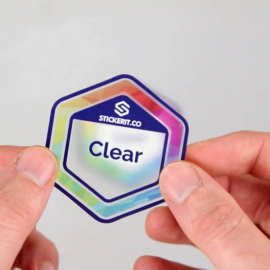 A short video showing what clear stickers are
