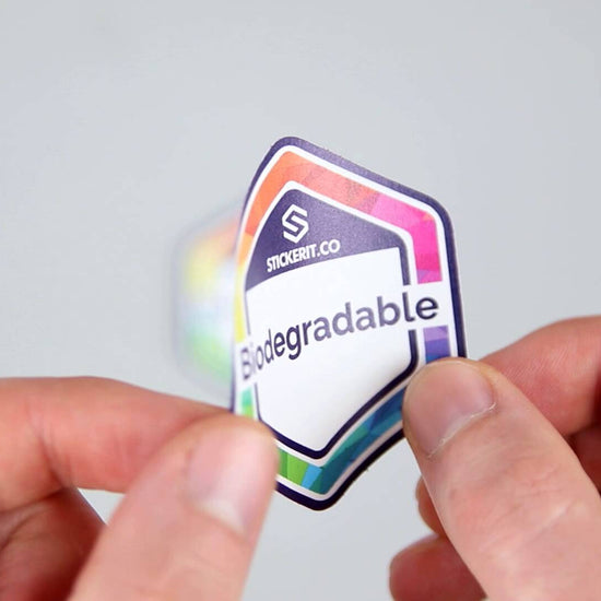 A short video showing what biodegradable paper stickers are