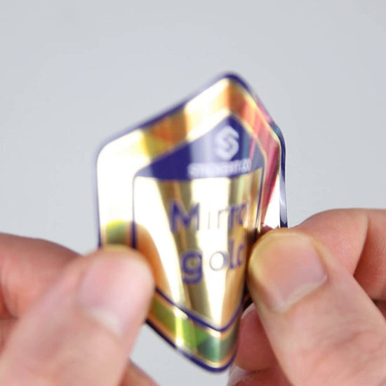 A short video showing what mirror gold stickers are